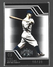 LOU GEHRIG  2008 Topps Triple Threads  #9  BLACK PARALLEL  10/30  Yankees