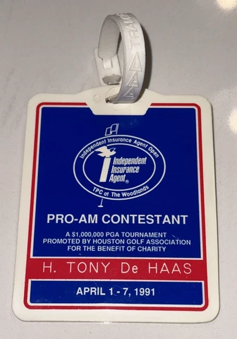 1991 Independent Insurance Agent Golf Pro Am Ticket Stub Badge Fulton Allem Wins Cover
