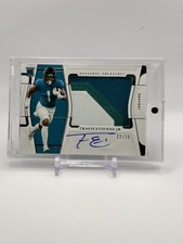 TRAVIS ETIENNE JR 2021 Panini National Treasures Rookie Patch Auto RPA /25 Jags