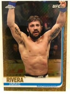 JIMMIE RIVERA 2019 TOPPS UFC CHROME GOLD REFRACTOR 22 / 50 - Picture 1 of 3