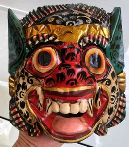 Máscara de pared Garuda madera barong hindú tallada a mano decoración balinesa etnia africana - Imagen 1 de 11