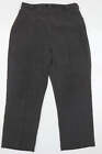 BM Womens Grey Polyester Trousers Size 12 L26 in Regular