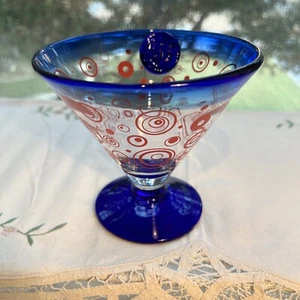 Kosta Boda Glasses Royal Caribbean Hand Blown Martini/Margarita/Dessert~Set of 4 - Picture 1 of 7