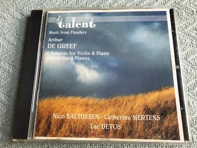 DE GREEF: Violin Sonatas by  Baltussen / Mertens / Devos (CD, 1999, TALENT) - Imagem 1 de 2