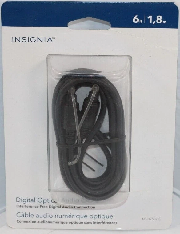 Cable de audio óptico digital Insignia de 6 pies/1,8 m Foto 1 de 4