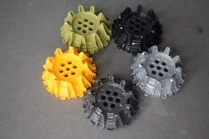 Lego 64712 Wheel Hard Plastic with Small Cleats Flanges Select Colour Pack of 4 - Picture 1 of 4