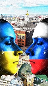 “Reflection” Limited Edition Ukrainian War Poster Art 18 X 24 - Framed, Signed - Picture 1 of 2
