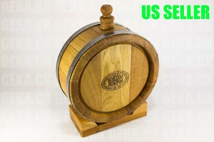 Barril de roble premium - JARRO DE ROBLE, botella de vino, frasco de whisky (0,26 gal) con soporte  - Imagen 1 de 9