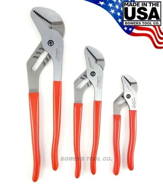 Wilde Lock Channel Tongue & Groove Pliers Set Flush Fastener 12 10 7" USA Made - Image 1 of 4