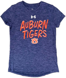 NEW AU Auburn Tigers Under Armour Heathered Navy SS Athletic Shirt Youth M