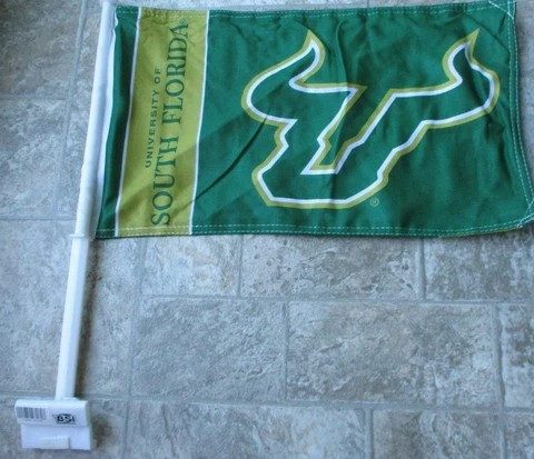 South Florida Bulls DOUBLE SIDED CAR FLAG ! FREE SHIPPING ! FAST SHIPPING ! Cover