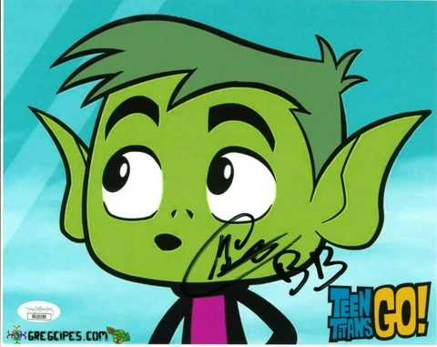 Greg Cipes - Beast Boy Teen Titans Go! -  Autographed 8x10 JSA Authenticated Cover