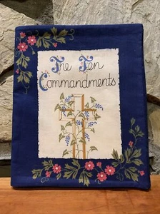 Kids Soft Cloth Book "The Ten Commandments" 10" X 9" Handmade Already Sown - Picture 1 of 9