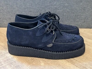 Underground Wulfrun Creepers Blue Suede Leather Platform Shoes Size UK 7 VGC - Picture 1 of 17