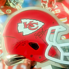 Travis Kelce Eric Berry Autograph  11"x17" Chiefs #87 Helmet Plaque Display 1/1