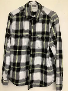 Camisa de franela de ajuste clásico American Eagle 100 % algodón a cuadros para hombre talla L - Imagen 1 de 17