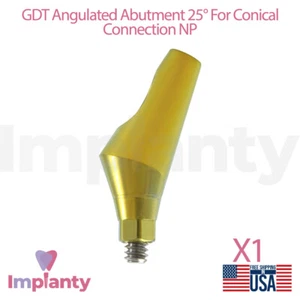 1x GDT Protesi dentale anatomica angolata 25° titanio conica nuovo 2,25 mm - Foto 1 di 3