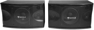 Pair 8" 3-Way 800 Watt Karaoke/Pro Speakers+Wall Brackets/Mdf (KPS80), Black - Picture 1 of 11