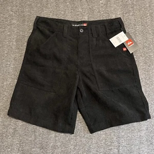 Quiksilver Cordshorts Herren 30 schwarz vorne flach Freizeit Strand Surfen NEU - Bild 1 von 6