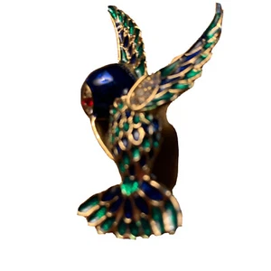 vintage New hummingbird Pendant enamel painted hummingbird pendant 2”. - Picture 1 of 3