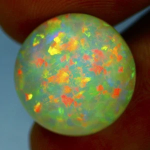 17.13 Ct IF Attractive Round 18 MM 100% Natural Multi Colors Dancing Welo Opal - Picture 1 of 5