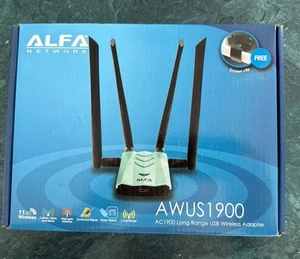 ALFA AC1900 WiFi Adapter - 1900 Mbps 802.11ac Long-Range Dual Band USB 3.0 - Photo 1/2