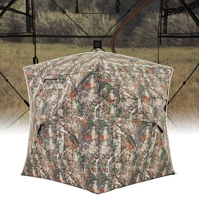 360° One-Way See-Through Hunting Blind with Full-Open Door Portable Carry Bag - Image 1 of 4