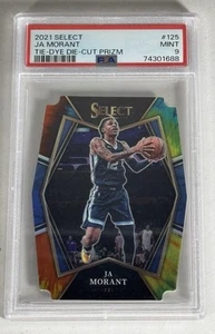 2021 Ja Morant Panini Select Tie Dye Die Cut Prizm /25 - PSA 9 - Foto 1 di 5