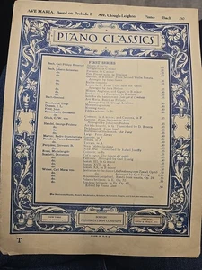 Ave Maria Prelude I Arr. Clough-Leighter Piano Classic Sheet Music 1907 S203 - Picture 1 of 4