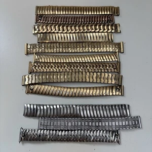 Gold Filled & Stainless Wrist Watch Bands Tops 1/20 Scrap gold recovery Lot READ - Picture 1 of 7