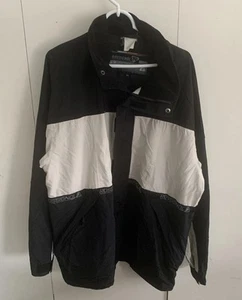Vintage Rossignol Technical Outerwear Ski Jacket Size XL Black White Full Zip - Picture 1 of 12