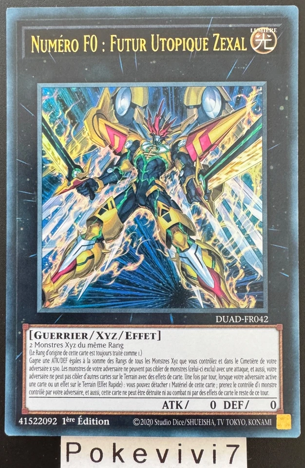 Carte YU-GI-OH! NUMERO F0 : FUTUR UTOPIQUE ZEXAL DUAD-FR042 UR NEUF - Image 1 of 1