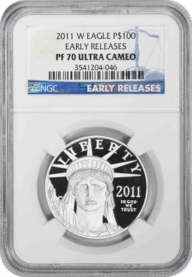 2011-W $100 American Platinum Eagle PR70UCAM Early Releases NGC - Image 1 of 2