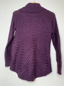 Love Ellie Women's Size Small Sweater Turtleneck Knit Purple Long Sleeve - Picture 1 of 15