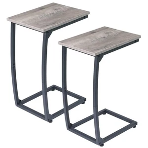 C-Shaped End-Table Set of 2 - Side Table for Couch,TV Tray Table for Living R... - Picture 1 of 9