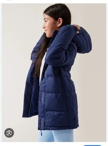 Chaqueta de Plumón Athleta Girl $168.00 Día de Nieve, Talla XXL 16 Goodnight Nora Azul NUEVA - Imagen 1 de 11