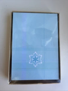 Hallmark 12 blaue Schneeflocke Weihnachten/Feiertag Fotohalter Karte - Bild 1 von 2