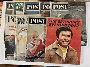 VINTAGE Saturday Evening Post Magazine Lot (9)- Good - Picture 1 of 10