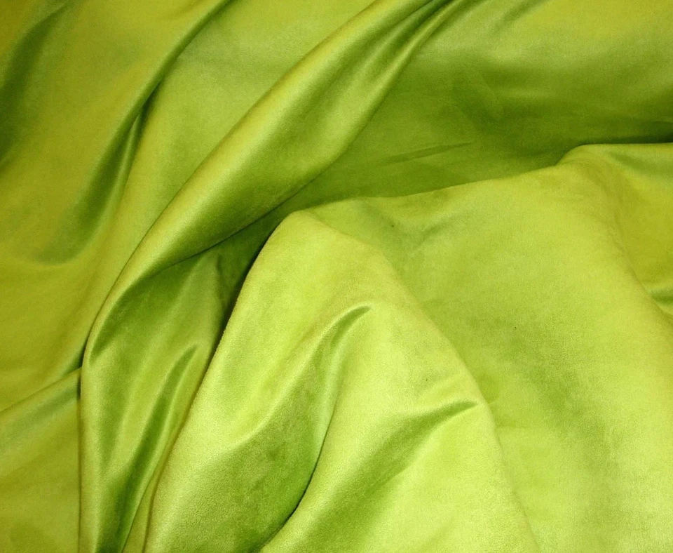 Lime Suede Upholstery Faux Fabric by the yard 58" Wide - Image 1 of 1