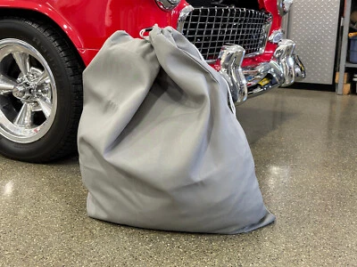 Bolsa de almacenamiento con cordón de nailon gris para cubierta de coche California grande 32" X 28" BAGNL Foto 1 de 4