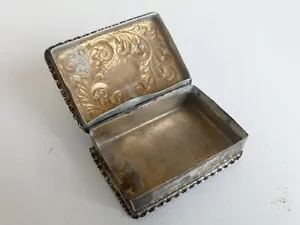 Silver Snuff Box - Silver Box. Decorative Hallmarked Silver, 1901  - Picture 1 of 12