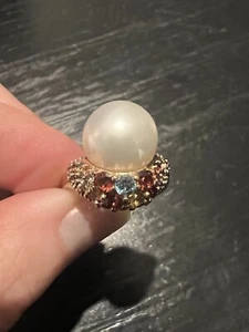 South Sea Pearl 9k Gold Ring - Picture 1 of 11