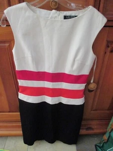 Women's Ralph Lauren Summer Sleeveless Dress, Size 8, Striped, Classic! - Picture 1 of 1
