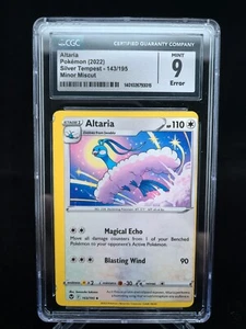 ERROR MINOR MISCUT Altaria 143/195 CGC 9 MINT Pokemon  Silver Tempest 2022 - Picture 1 of 2