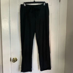 Pantalón Mango Cordón Pull On Negro Gris Cuadros Puños Talla S Mujer Oficina - Imagen 1 de 8