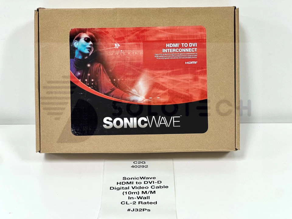 C2G 40292  SonicWave, HDMI-to-DVI-D Digital Video Cable, 10m (32.8ft)  #J32Ps - Image 1 of 4