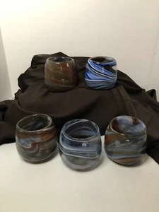 Anthropologie Swirl Glass Tumbler/Candle Holder Votive Excellent condition - Picture 1 of 15