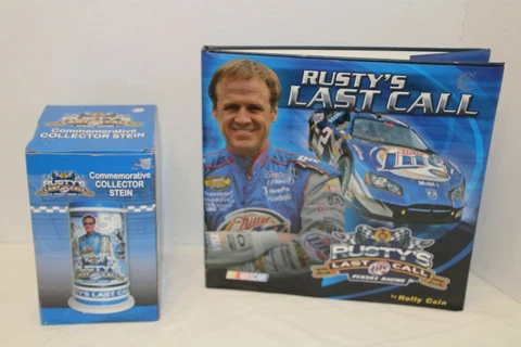 Rusty Wallace Last Call Hardback Book and Stein 2005 Cover