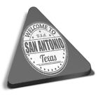 Dreieck MDF Magnete - BW - Willkommen in San Antonio Texas USA #40398