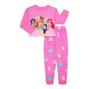 Disney Princess Girls SIZE 7-8 Long Sleeve Top and Pants Pajama Set, 2-Piece - Picture 1 of 3
